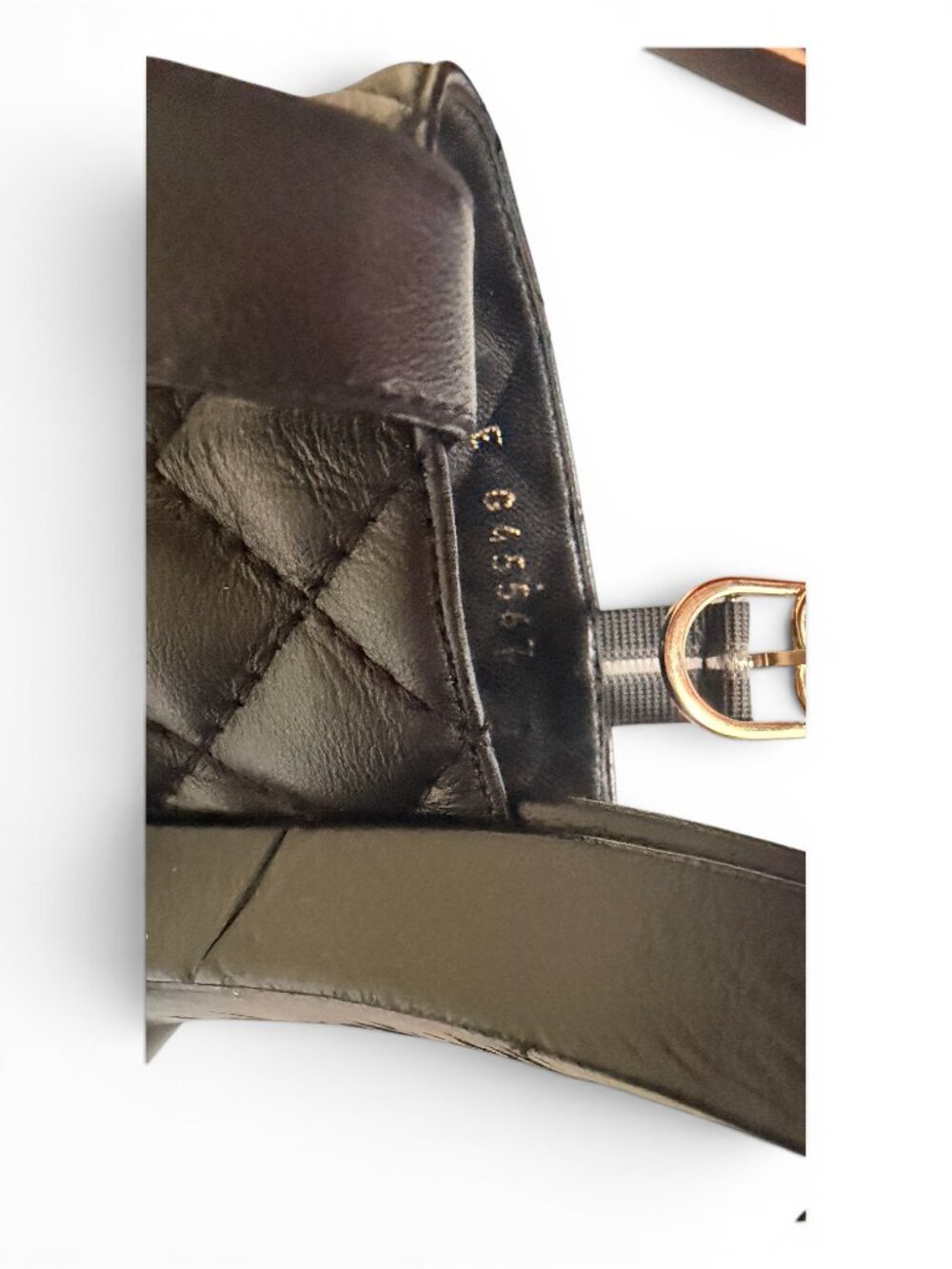 CHANEL CC LOGO QUILTED LAMBSKIN SLINGBACK BLOCK HEEL SANDALS BLACK 38 - Picture 11 of 14